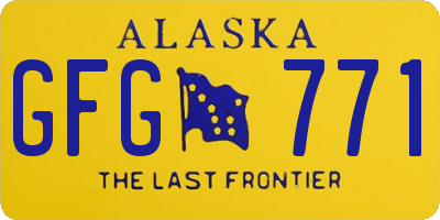 AK license plate GFG771