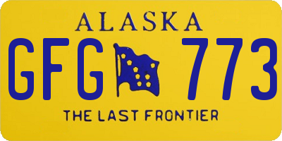 AK license plate GFG773