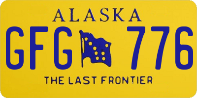 AK license plate GFG776