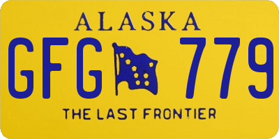AK license plate GFG779