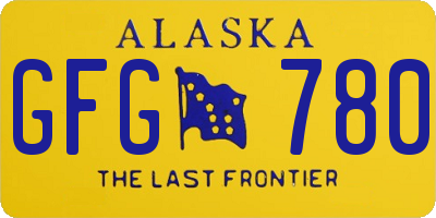 AK license plate GFG780