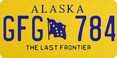 AK license plate GFG784