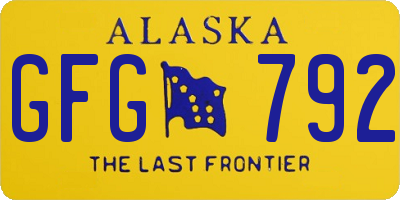 AK license plate GFG792