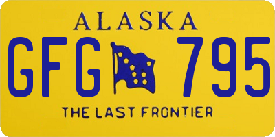 AK license plate GFG795