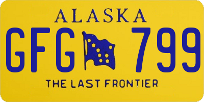 AK license plate GFG799