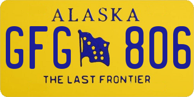 AK license plate GFG806