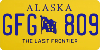 AK license plate GFG809