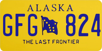 AK license plate GFG824