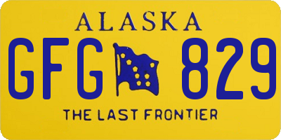 AK license plate GFG829