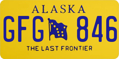 AK license plate GFG846