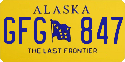 AK license plate GFG847