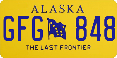 AK license plate GFG848