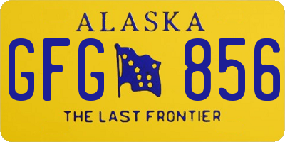 AK license plate GFG856
