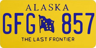 AK license plate GFG857
