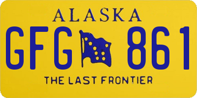 AK license plate GFG861