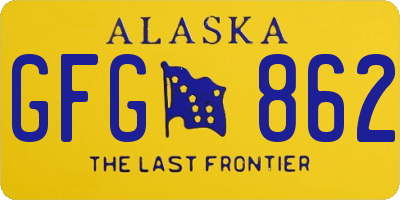 AK license plate GFG862