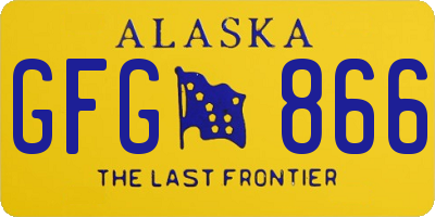 AK license plate GFG866