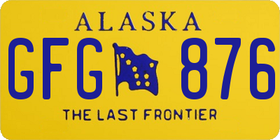 AK license plate GFG876