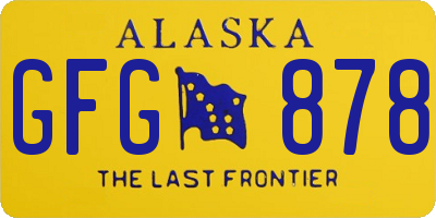 AK license plate GFG878