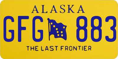 AK license plate GFG883