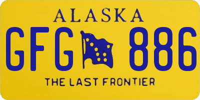 AK license plate GFG886