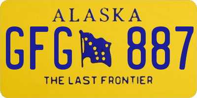 AK license plate GFG887