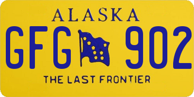 AK license plate GFG902