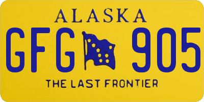 AK license plate GFG905