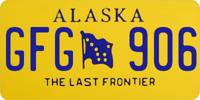 AK license plate GFG906