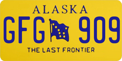 AK license plate GFG909