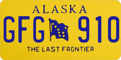 AK license plate GFG910