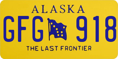 AK license plate GFG918