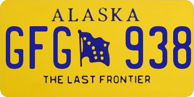 AK license plate GFG938