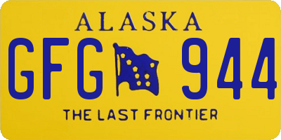 AK license plate GFG944