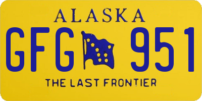 AK license plate GFG951