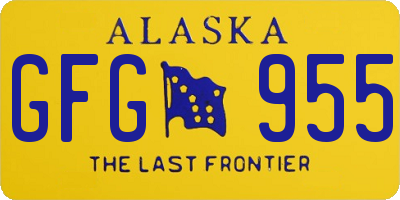 AK license plate GFG955