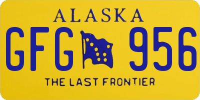 AK license plate GFG956