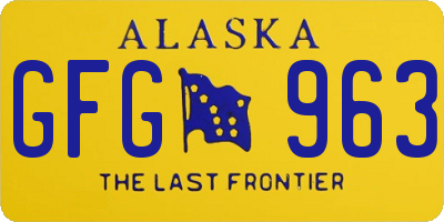 AK license plate GFG963