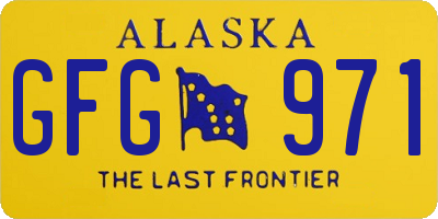 AK license plate GFG971