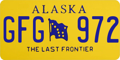 AK license plate GFG972