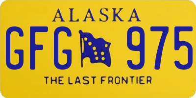 AK license plate GFG975