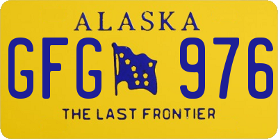 AK license plate GFG976
