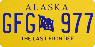 AK license plate GFG977