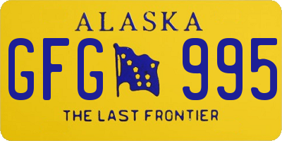 AK license plate GFG995