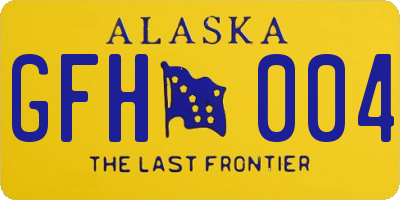 AK license plate GFH004