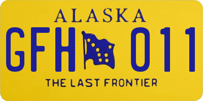 AK license plate GFH011