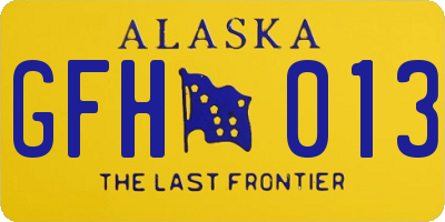 AK license plate GFH013