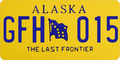 AK license plate GFH015