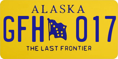 AK license plate GFH017