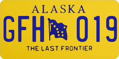AK license plate GFH019